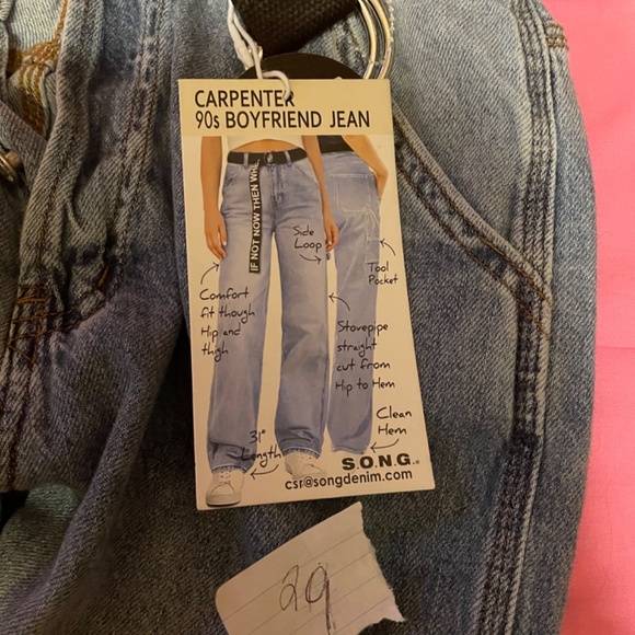 90’s Boyfriend Jeans by S.O.N.G. Size 9/29 NWT - Picture 10 of 12
